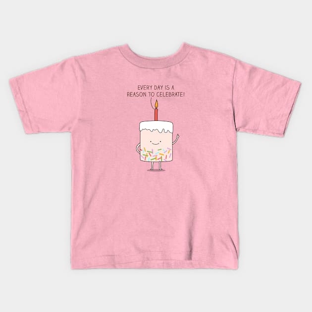 Celebrate life Kids T-Shirt by milkyprint